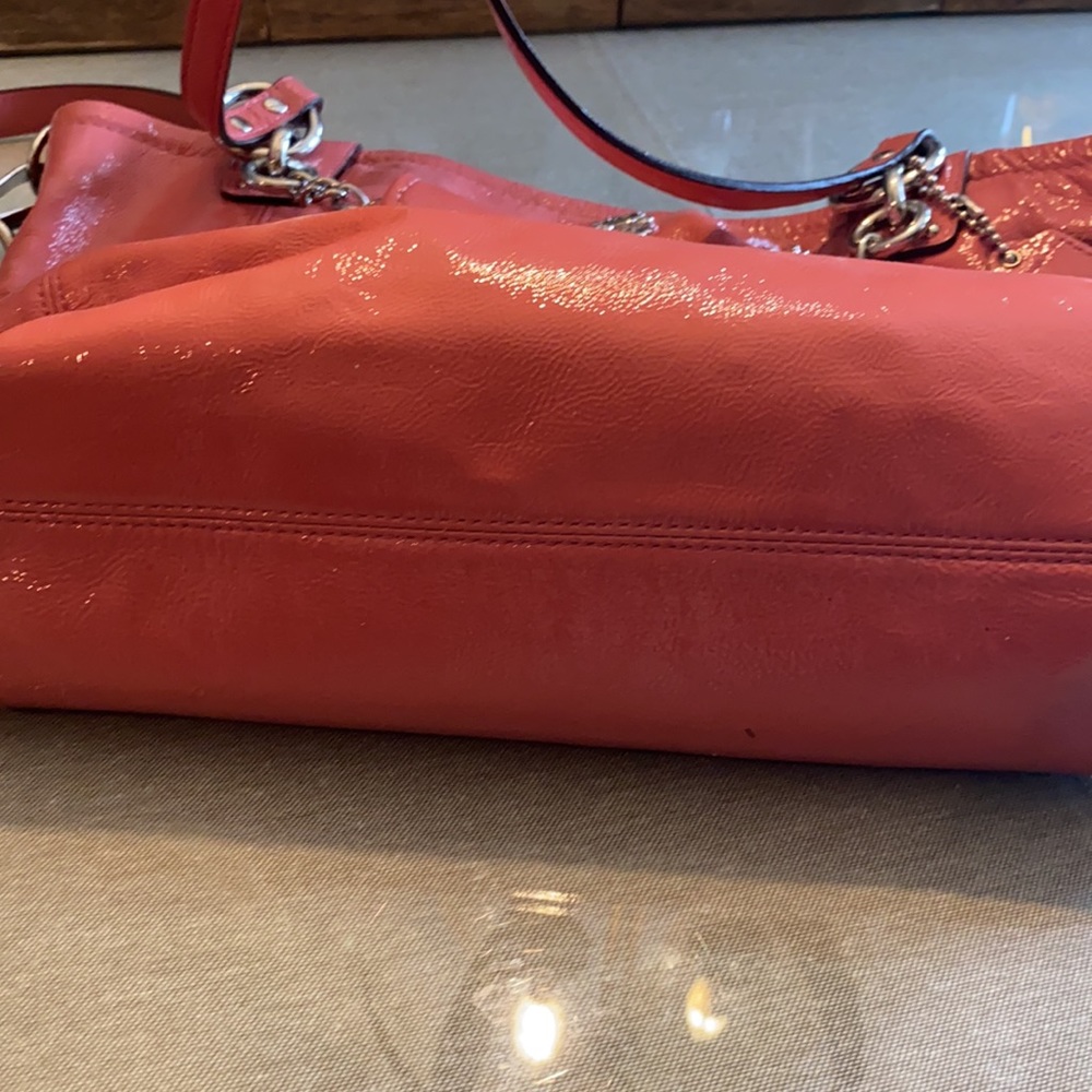 Pink Coach Patten Leather Bag - Picture 4 of 6